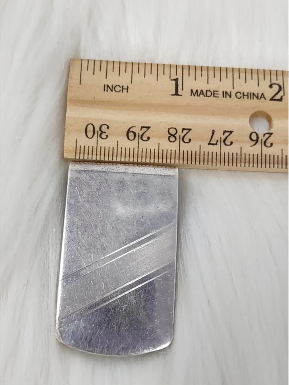 VTG Italian Sterling Silver 925 Modern Money Clip ORL 19.6g
